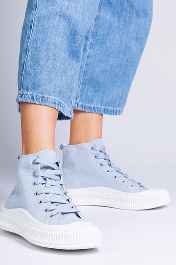 Blaue Schuhe auf Plattform,... 2