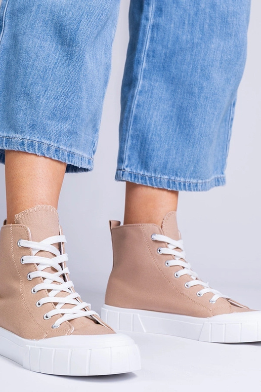 Braune Stiefeletten über dem Knöchel,...