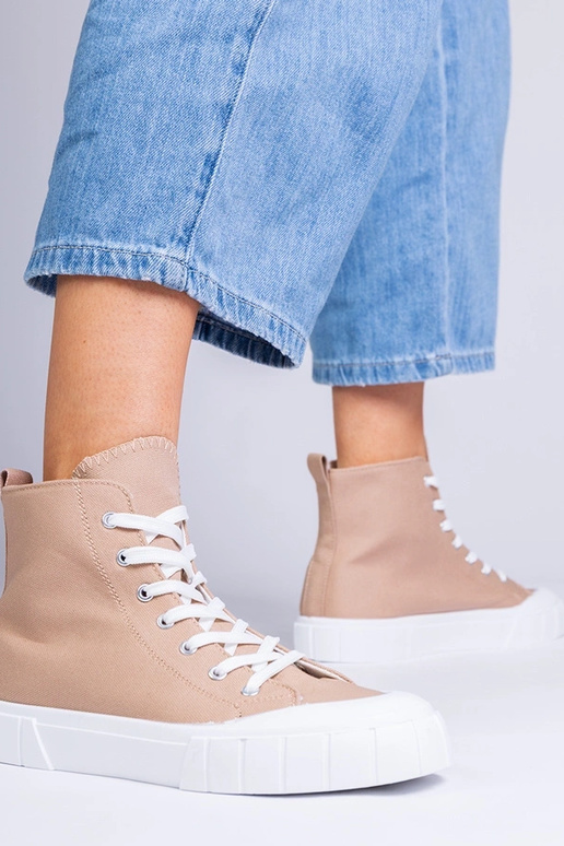 Braune Stiefeletten über dem Knöchel,...