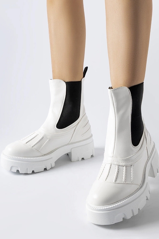 Weiße massive Winter-Arbeitsschuhe,...