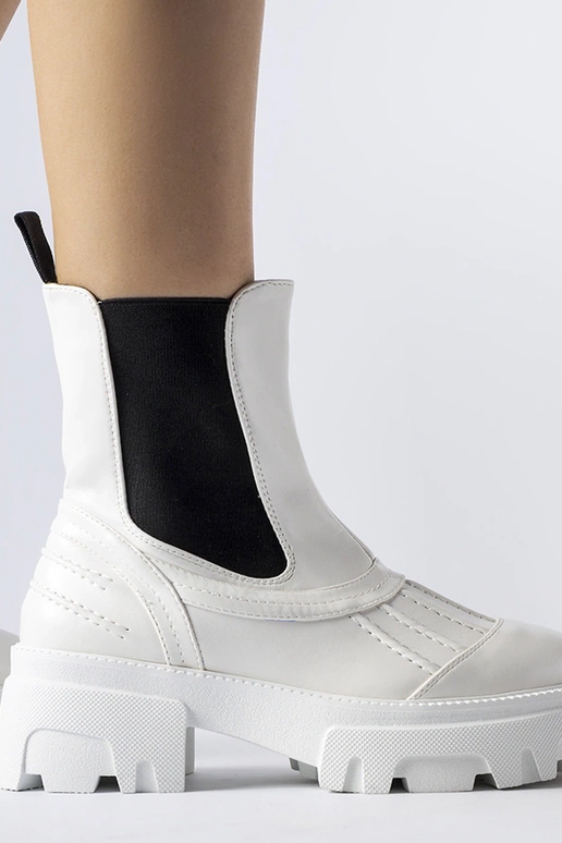 Weiße massive Winter-Arbeitsschuhe,...