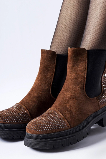 Braune Stiefeletten mit... 2