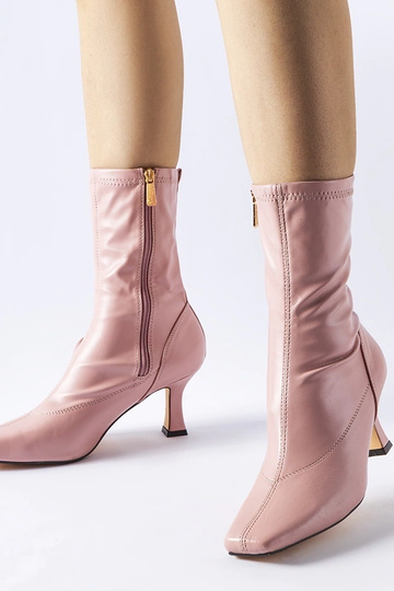 Rosa Stiefeletten mit...