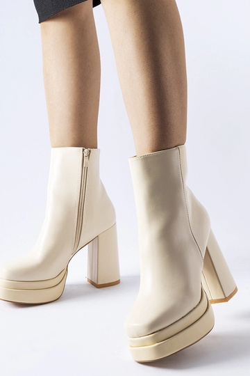 Beige High Heel Plateau...