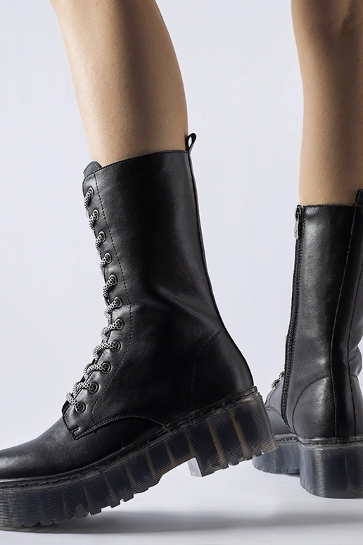 Schwarze, warme Middletown-Stiefel...