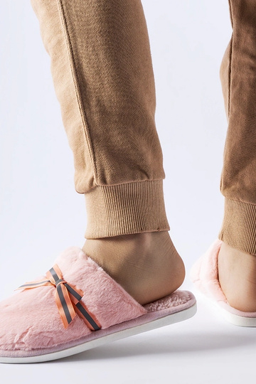 Rosa warme Hausschuhe mit... 2