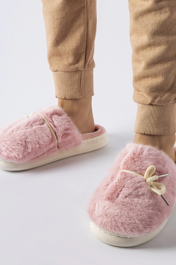 Rosa Slipper mit Zierkordel... 2