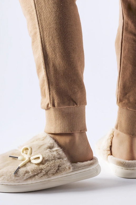 Beige Slipper mit Zierkordel Medoro