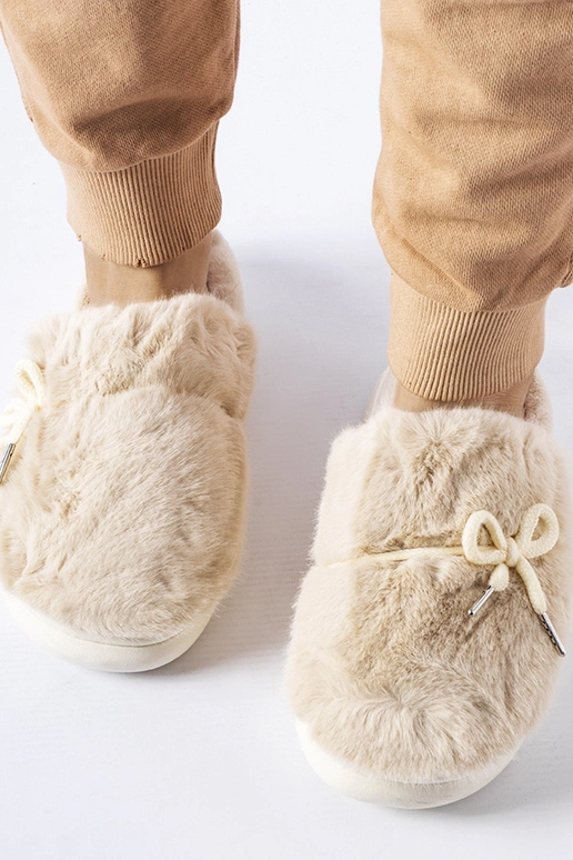 Beige Slipper mit Zierkordel Medoro