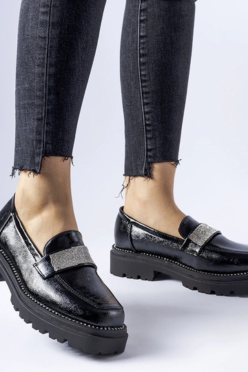Fecteau – Loafer aus schwarzem Lackleder