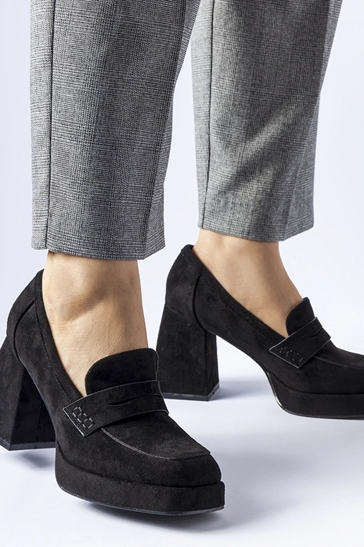 Schwarze Pumps mit hohem Absatz Solaine