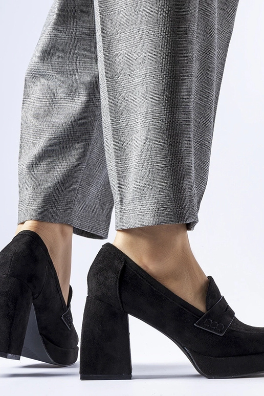 Schwarze Pumps mit hohem Absatz Solaine