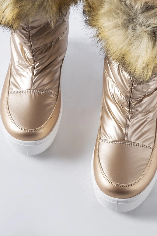 Metallic-Schneestiefel mit...