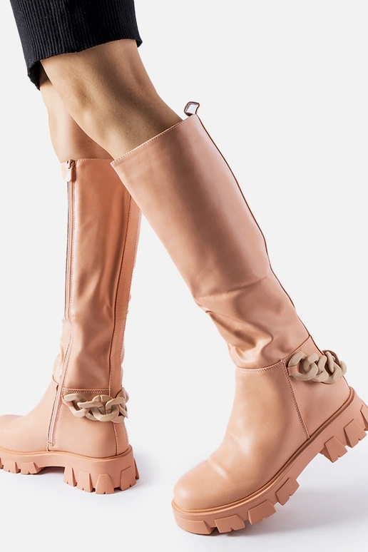 Armand, Rosa, flache Stiefel mit...