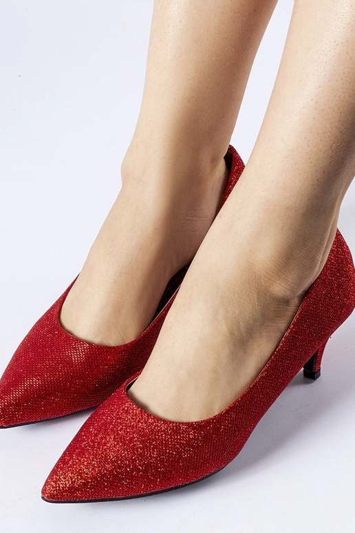 Rote Glitzer-Pumps Pescara