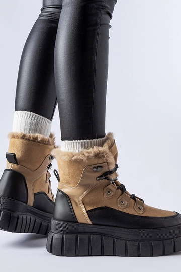 Beige Stiefeletten mit... 2