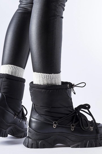 Schwarze isolierte Aubine-Schneestiefel