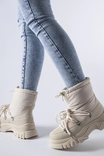 Beige isolierte Schneestiefel Aubine 2