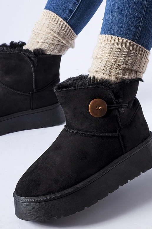 Schwarze isolierte Schneestiefel mit...