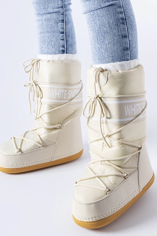 Beige leichte isolierte Schneestiefel...