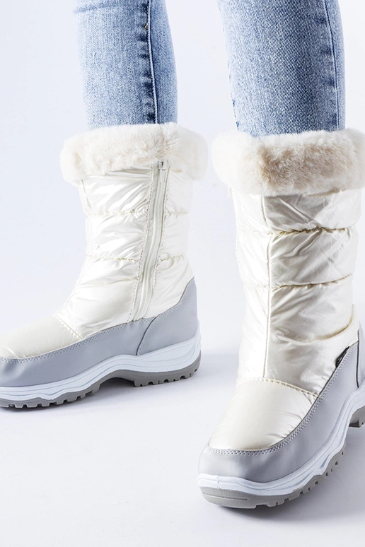 Perl-graue gefütterte Schneestiefel...