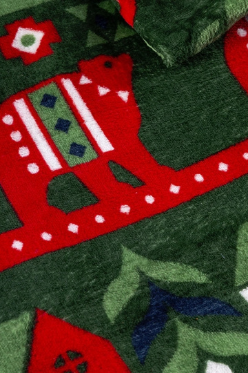 Grüne Decke mit Weihnachtsmuster Mary 2