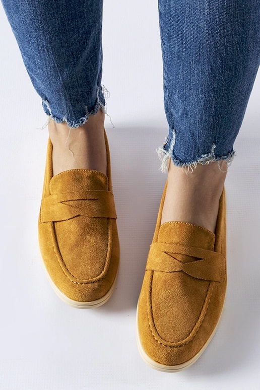 Dunkelbeige Kunstwildleder Slips von...