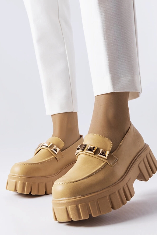 Beige Loafer mit Plateausohle Frisco