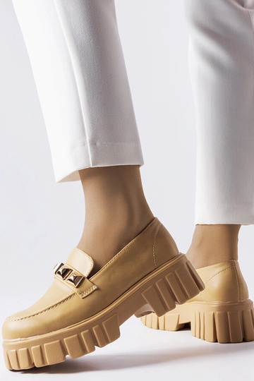 Beige Loafer mit Plateausohle Frisco 2