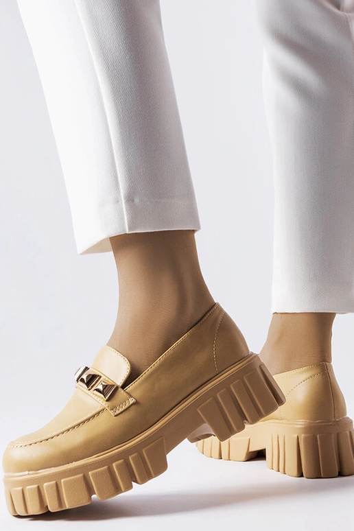 Beige Loafer mit Plateausohle Frisco