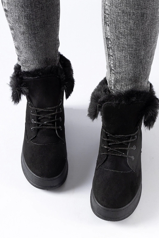 Schwarze Schneestiefel mit...