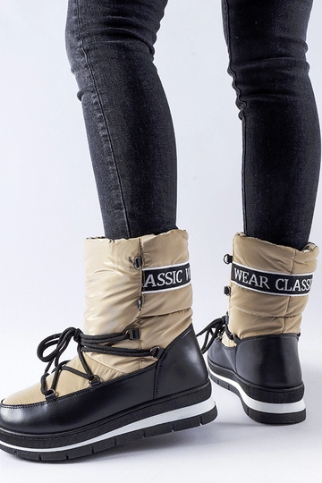 Dunkelbeige Schneestiefel... 2