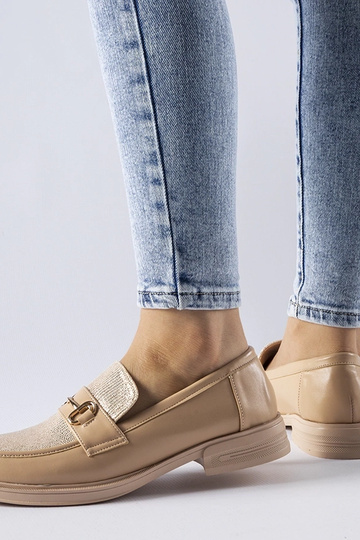 Beige Loafer mit Schnalle Gennaro 2