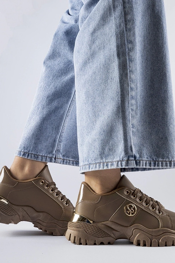 Braune Sneaker mit massiver... 2