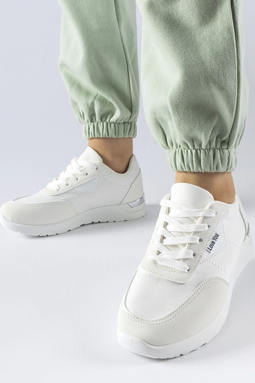Sneakers Geraldino aus weißem Stoff 2