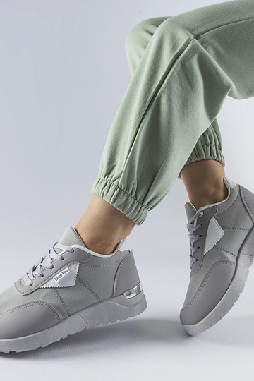 Sneakers Geraldino aus grauem Stoff 2