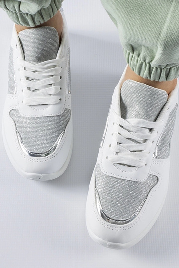 Weiße Sneaker mit Zierfaden Facondo 2
