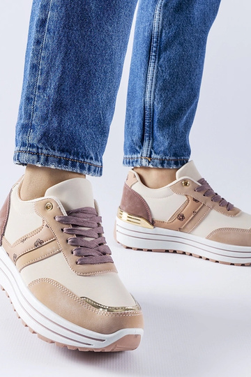 Rosa-beige Plateau-Schuhe... 2