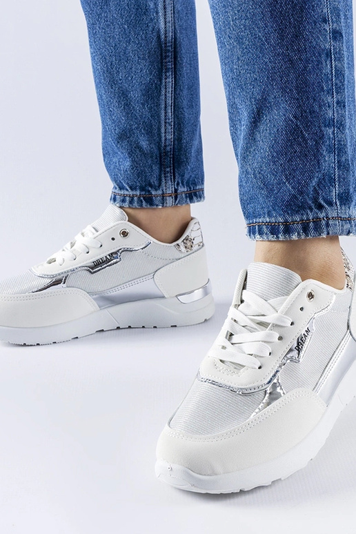 Weiße Glitzer-Sneakers Roganzuolo