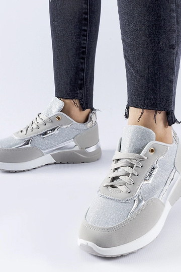 Graue Glitzer-Sneakers...