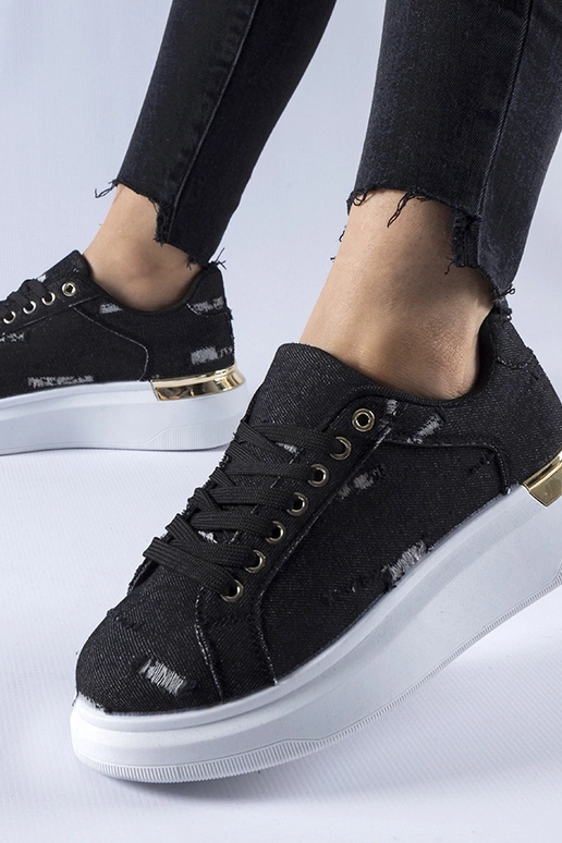 Schwarze Plateau-Sneakers Ossona Schwarze Plateau-Sneakers Ossona