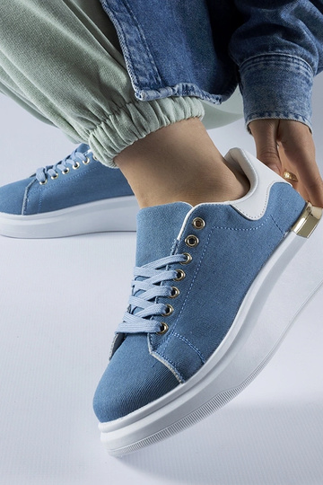 Marineblaue Plateau-Sneakers „Scuderlando“