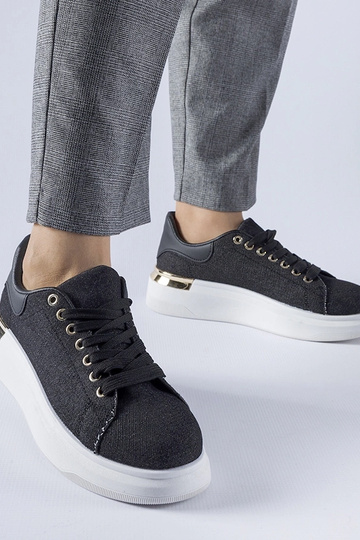 Schwarze Scuderlando Plateau-Sneaker