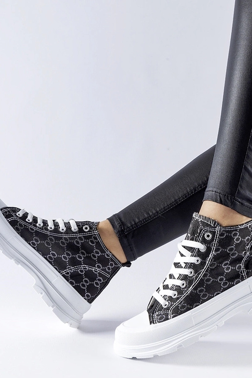 Schwarze Sneaker mit...