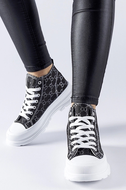 Schwarze Sneaker mit...