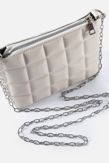 Weiße Stepptasche mit Kette Laas 2