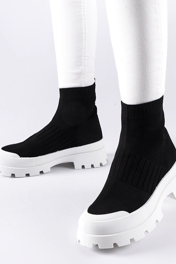 Schwarze Varden-Sneaker mit Stretch-Obermaterial