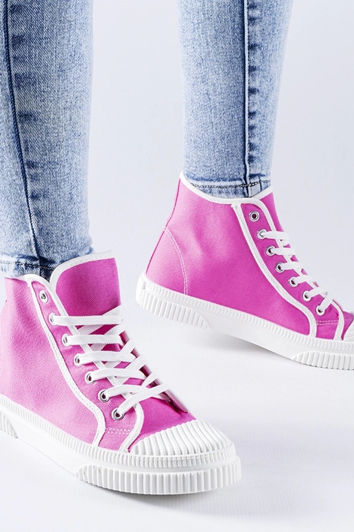 Dunkelrosa High-Top-Sneakers „Pozzuolo“