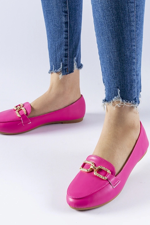 Rosa Mokassins mit Sovera-Schnalle