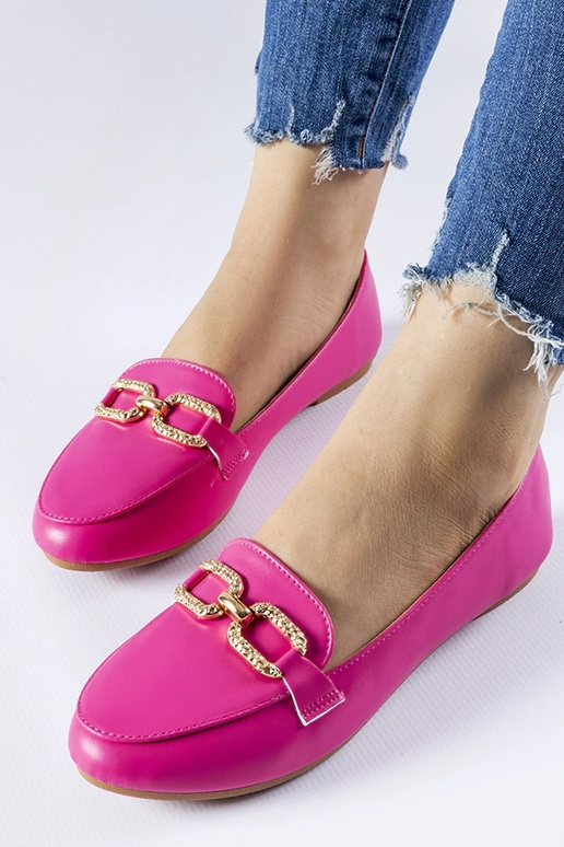 Rosa Mokassins mit Sovera-Schnalle